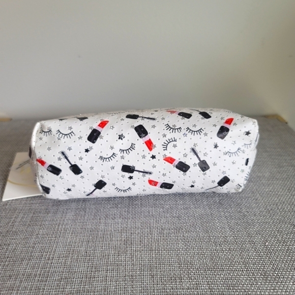 New Imoshion USA Cosmetic Makeup Bag Lipstick Red Black Travel Clutch - Picture 3 of 5